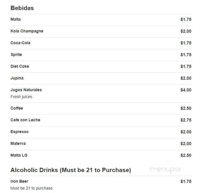 Raices Merged Latin Kitchen - Hudson, FL menu_pic