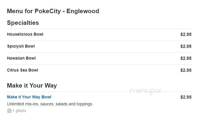 PokeCity - Englewood, CO menu_pic