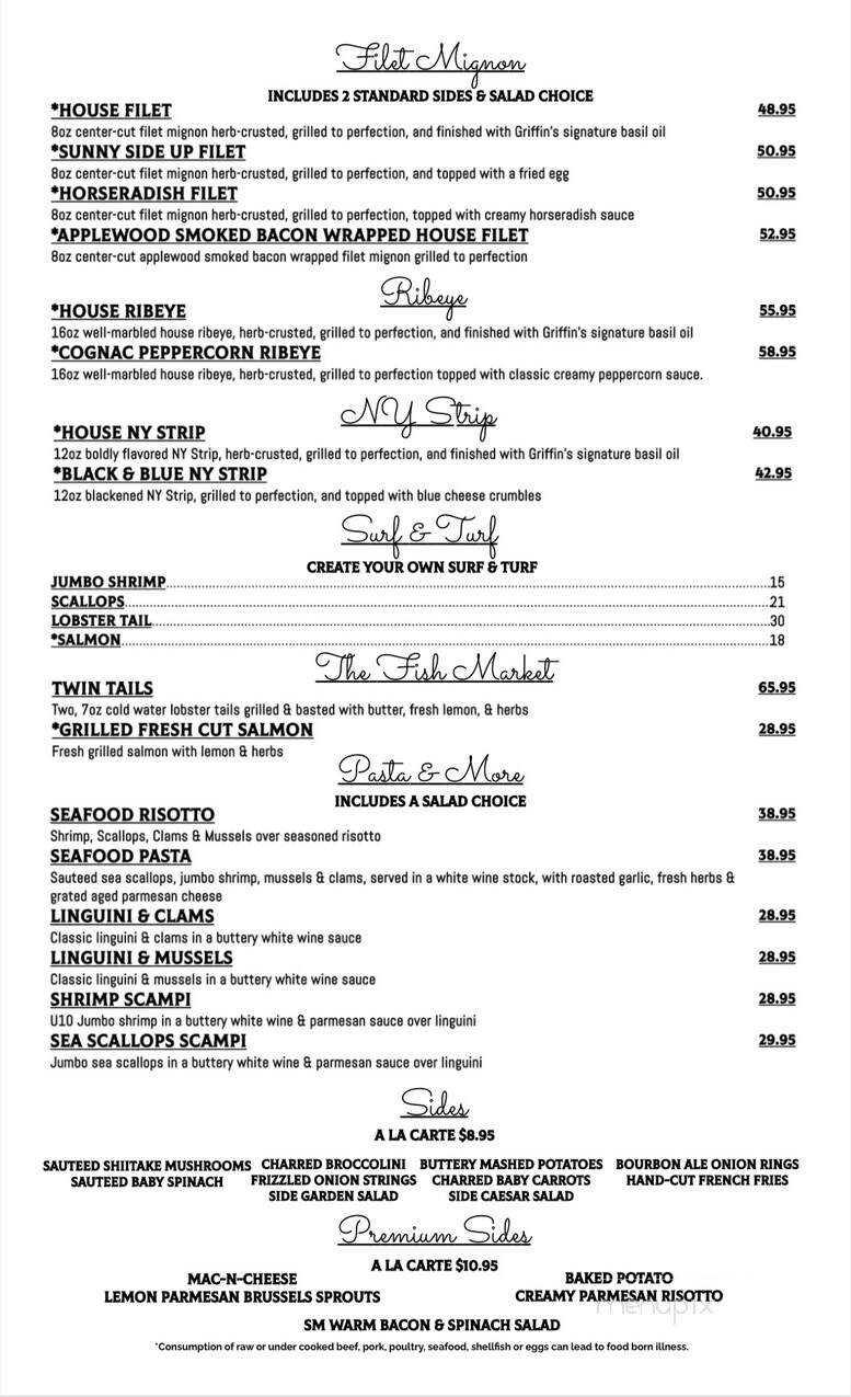 Griffins Surf and Turf - Stuart, FL menu_pic
