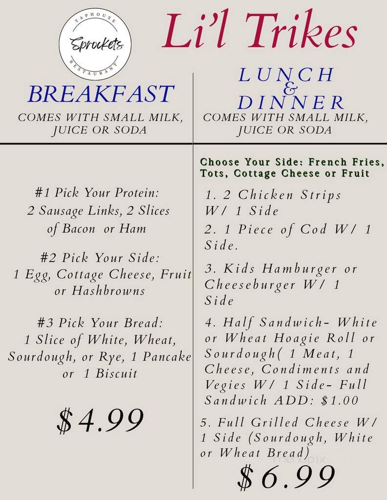 Sprockets Brew House - Council, ID menu_pic