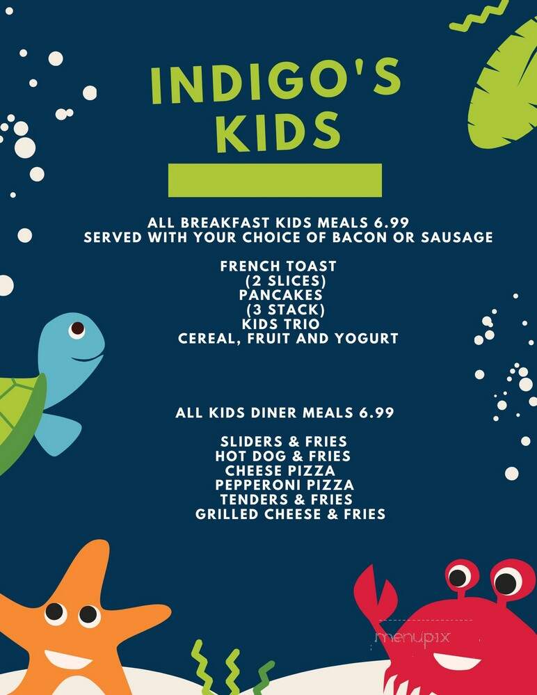 Indigo Coastal Kitchen - Myrtle Beach, SC menu_pic