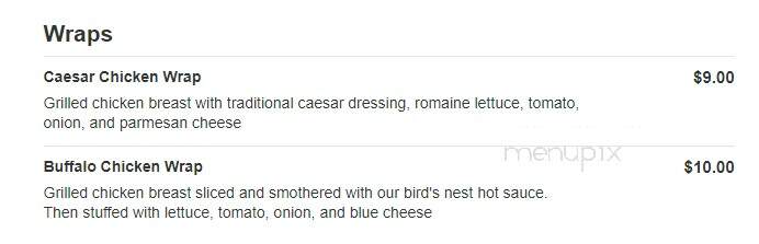 Birds Nest - Aurora, CO menu_pic