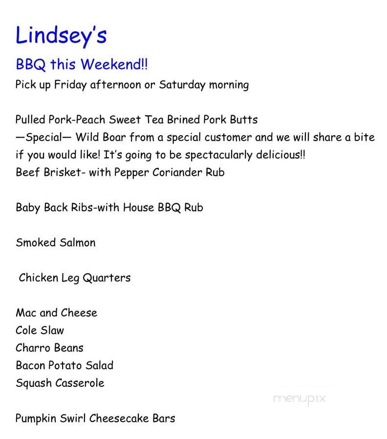 Lindsey's Culinary Market - Athens, GA menu_pic