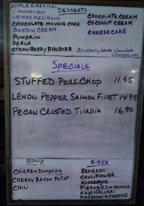 Zacherl's Tavern - Saxonburg, PA menu_pic
