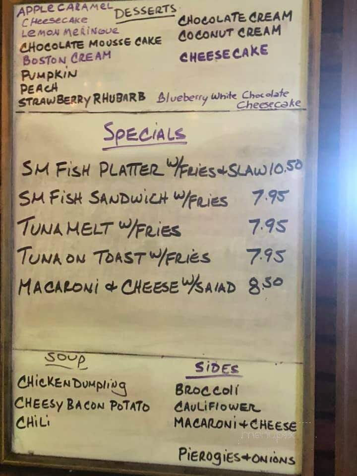 Zacherl's Tavern - Saxonburg, PA menu_pic