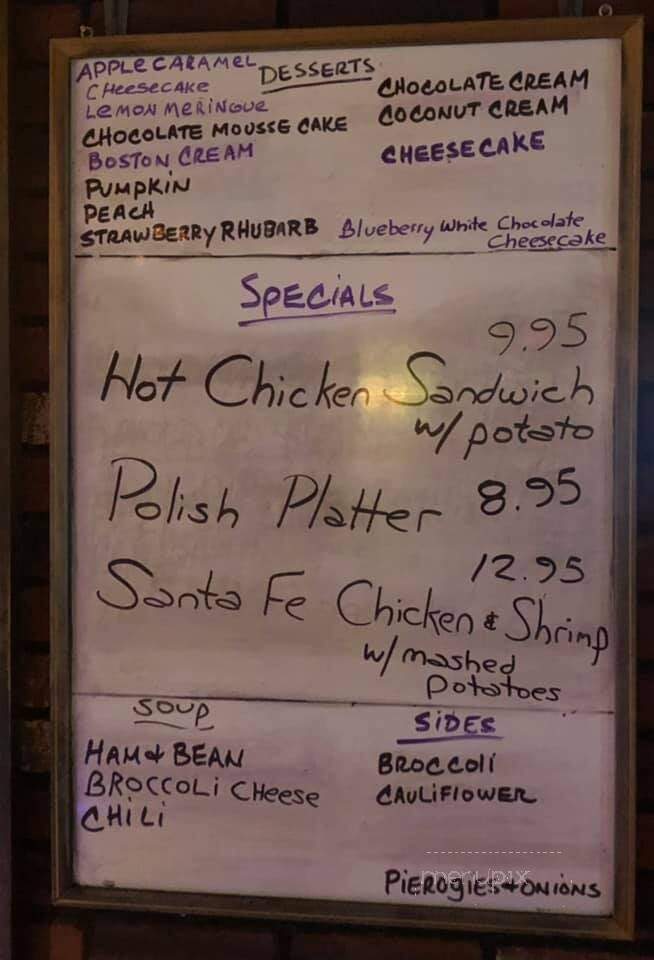 Zacherl's Tavern - Saxonburg, PA menu_pic