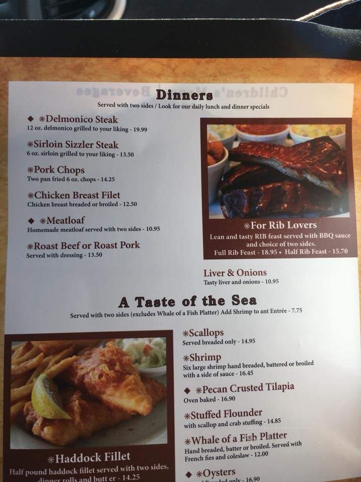 Zacherl's Tavern - Saxonburg, PA menu_pic