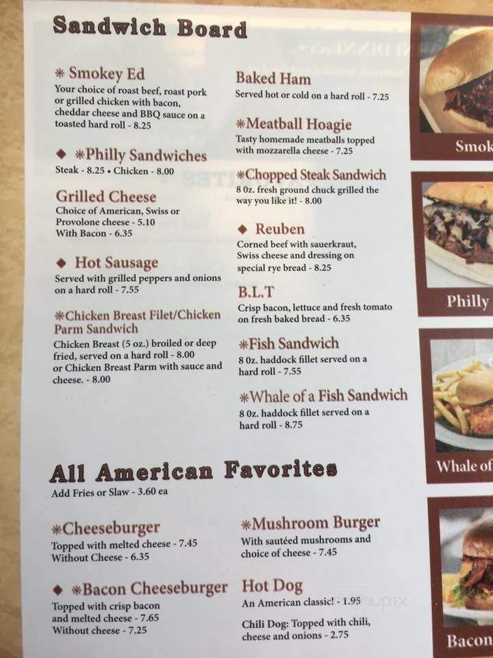 Zacherl's Tavern - Saxonburg, PA menu_pic