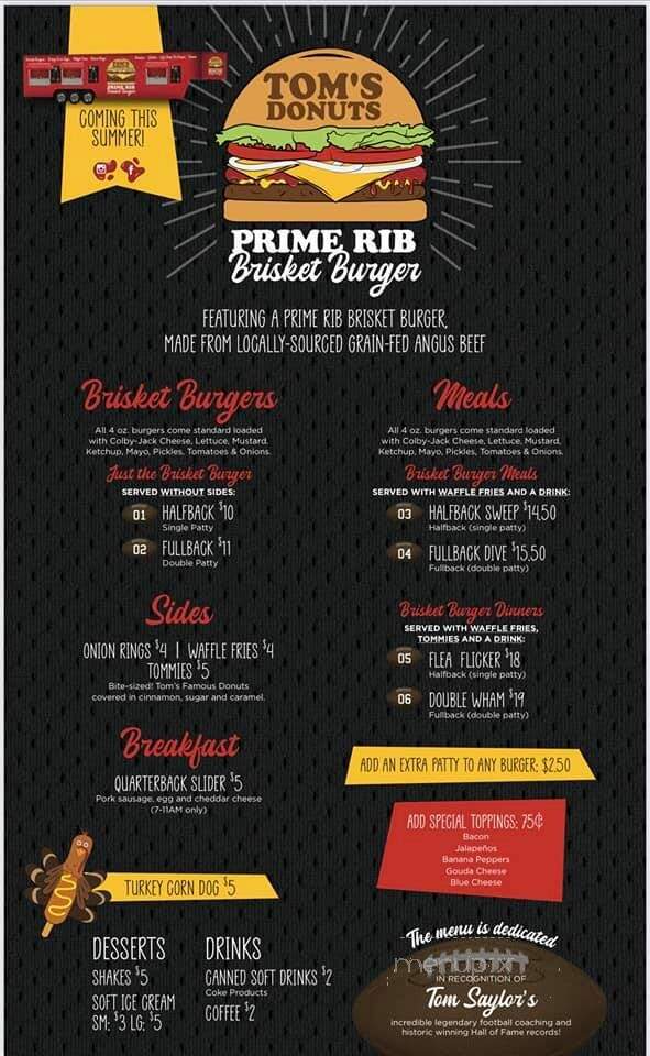 Tom's Donughts - Angola, IN menu_pic