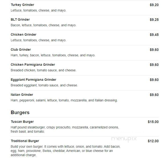 Alfano's Pizza Place - Grand Rapids, MI menu_pic