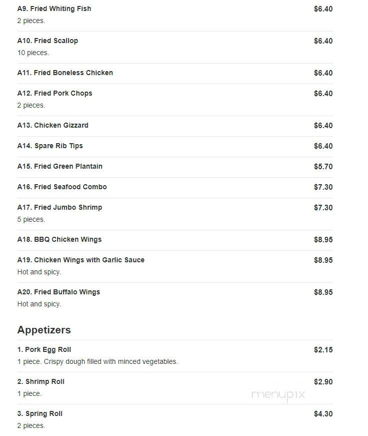 Lucky Cheung Restaurant - Long Branch, NJ menu_pic