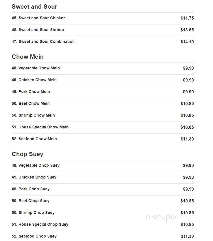 Lucky Cheung Restaurant - Long Branch, NJ menu_pic