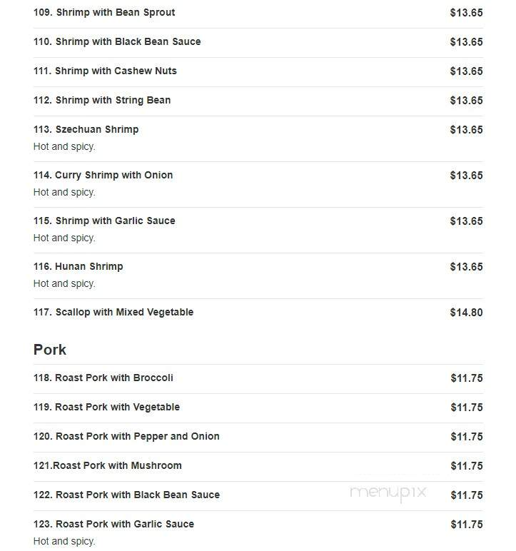 Lucky Cheung Restaurant - Long Branch, NJ menu_pic