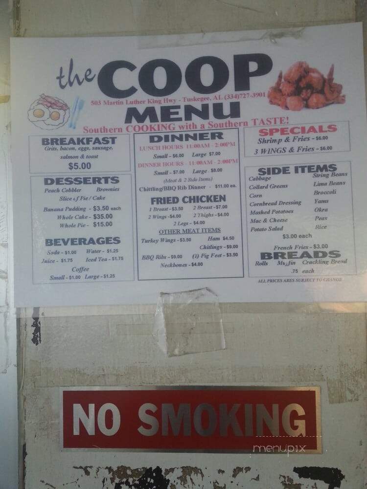 Coop - Tuskegee, AL menu_pic