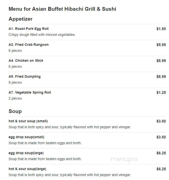 Asian Buffet Hibachi Grill & Sushi - Crystal Lake, IL