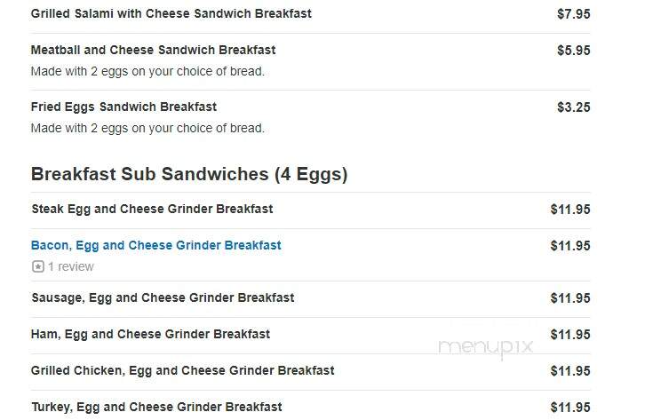Sunrise Deli - West Haven, CT menu_pic