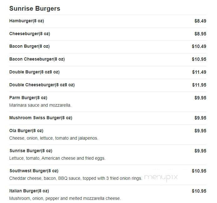 Sunrise Deli - West Haven, CT menu_pic