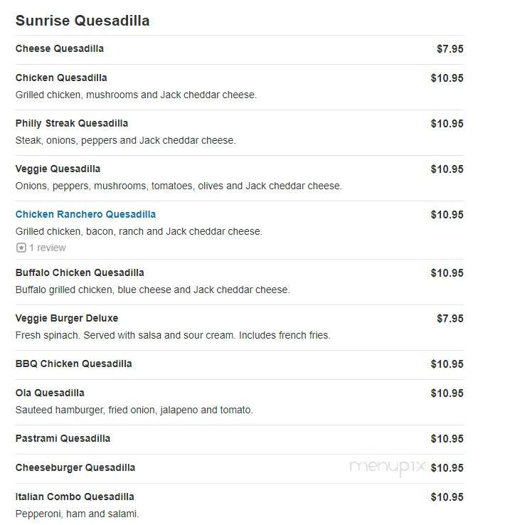 Sunrise Deli - West Haven, CT menu_pic