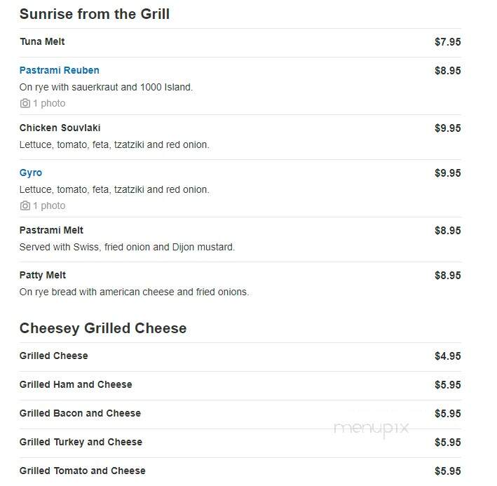Sunrise Deli - West Haven, CT menu_pic