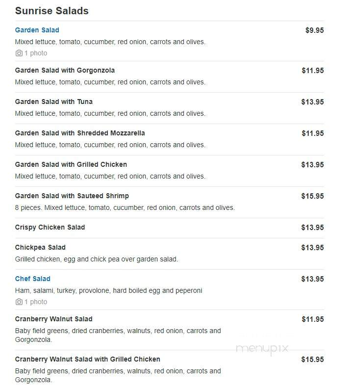 Sunrise Deli - West Haven, CT menu_pic