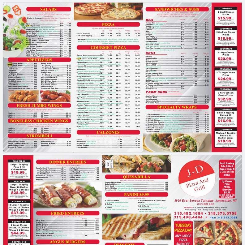 J-D Pizza and Grill - Jamesville, NY menu_pic