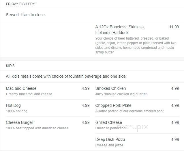JD's Smokin Grill & Bar - Hinsdale, NY menu_pic