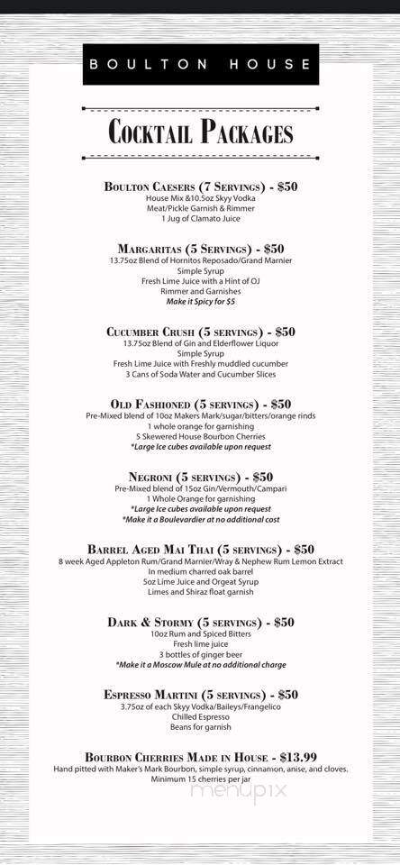 Boulton House - Carleton Place, ON menu_pic
