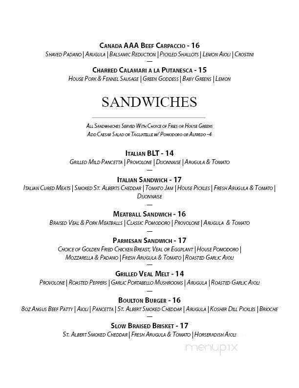 Boulton House - Carleton Place, ON menu_pic