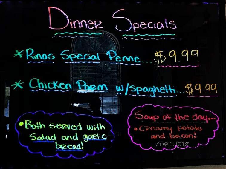 Rino's pizza Family Restaurant - Manheim, PA menu_pic