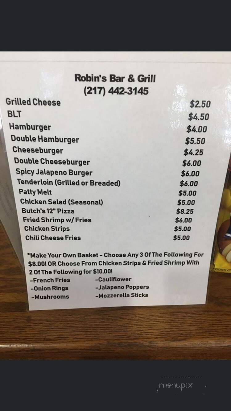 Robin's - Tilton, IL menu_pic
