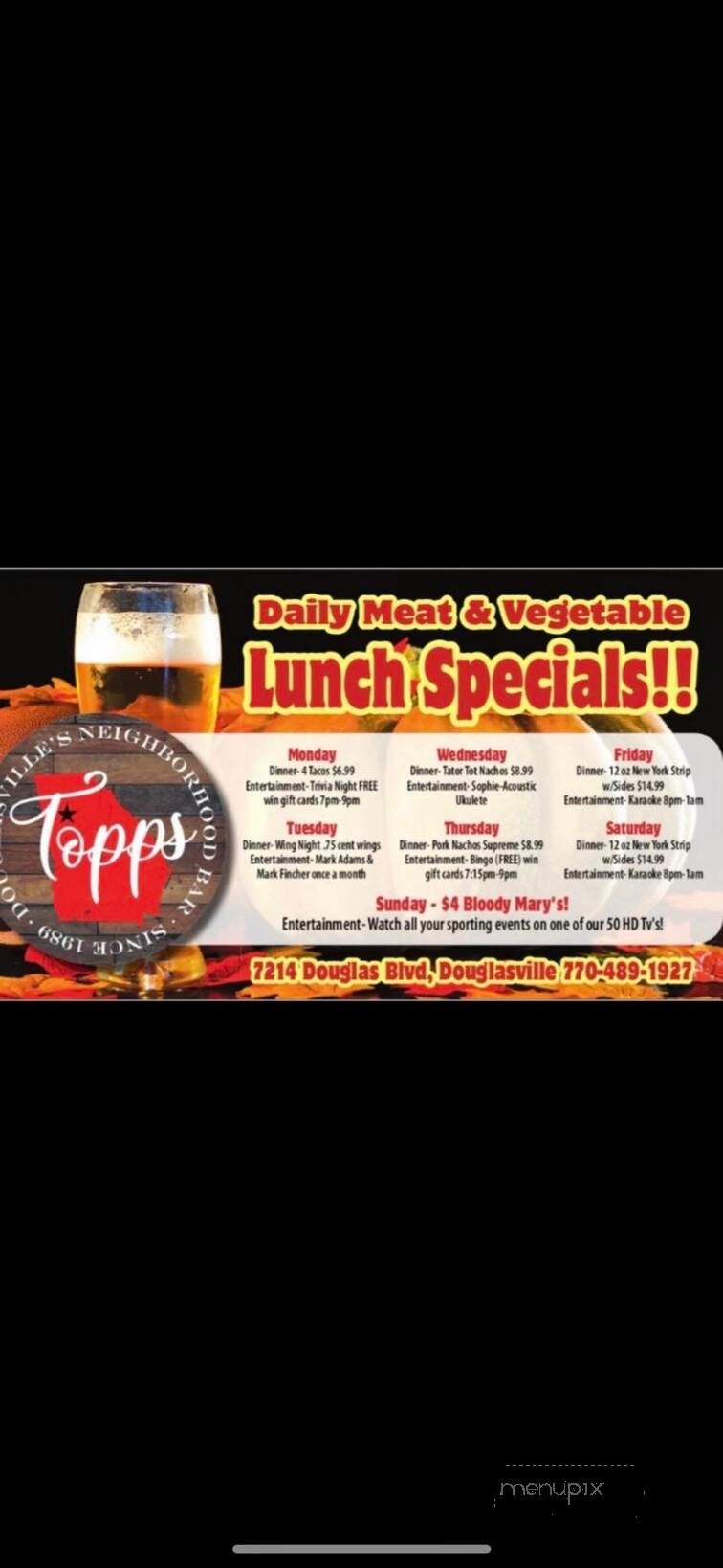 Topps Sports Bar & Grill - Douglasville, GA