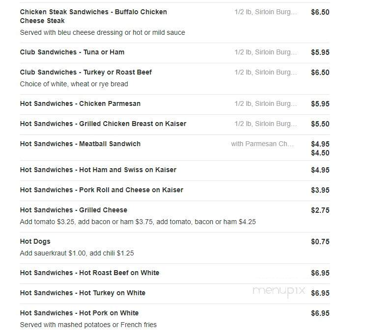 Debbie's Place - Warminster, PA menu_pic