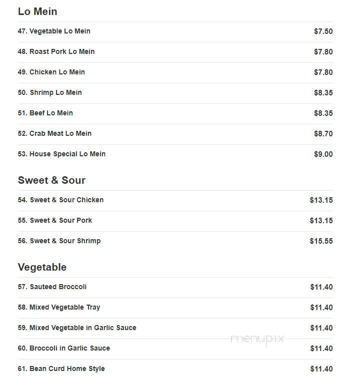 Lucky Garden - Colonial Heights, VA menu_pic