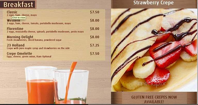 Jojo's Crepe Cafe - Bradford, ON menu_pic