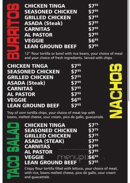 El Burrito Loco - Shepherdsville, KY menu_pic