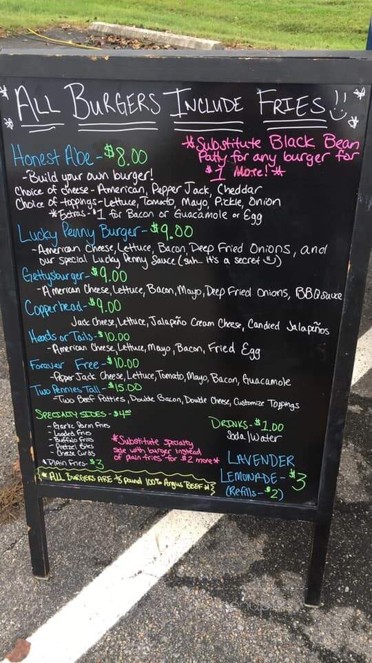 The Lucky Penny Burger Co - Mechanicsburg, PA menu_pic