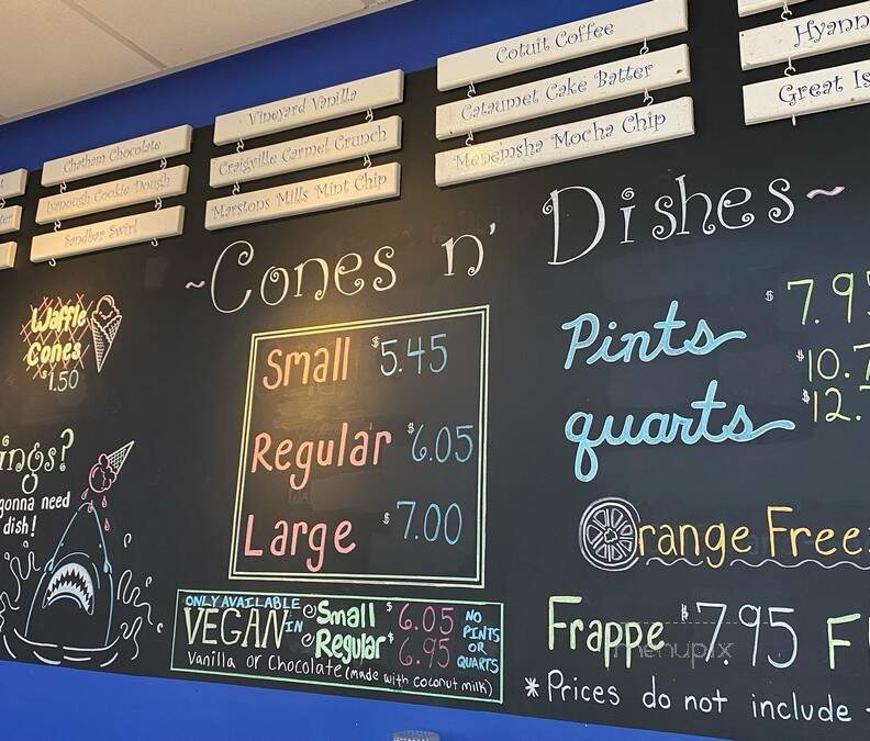 Cape Cod Creamery - Dennis, MA menu_pic