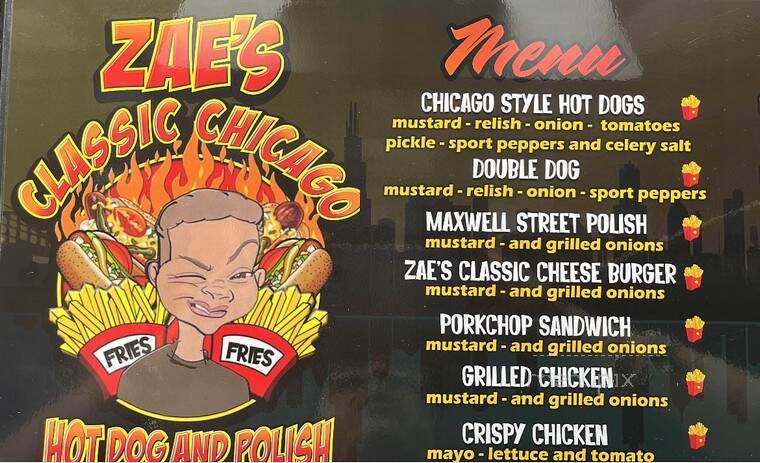 Zae's Classic Chicago Hotdogs & Polish - Belvidere, IL menu_pic
