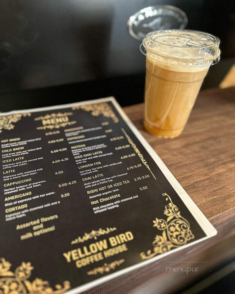 Yellow Bird Coffee House - Springfield, IL menu_pic