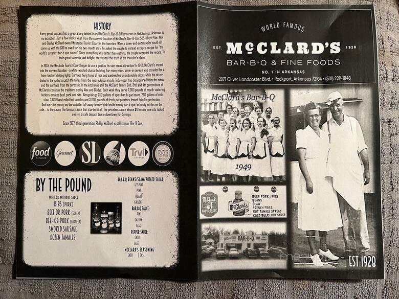 McClard's - Malvern, AR menu_pic