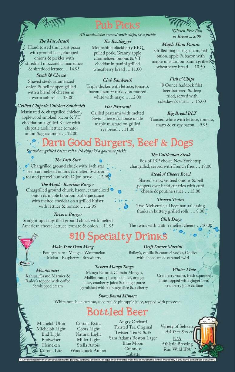 Lo's Tavern - Newport, VT menu_pic
