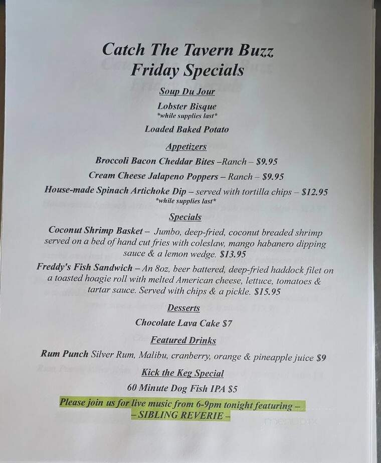 Lo's Tavern - Newport, VT menu_pic