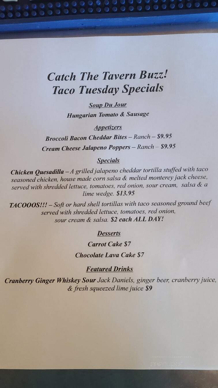 Lo's Tavern - Newport, VT menu_pic