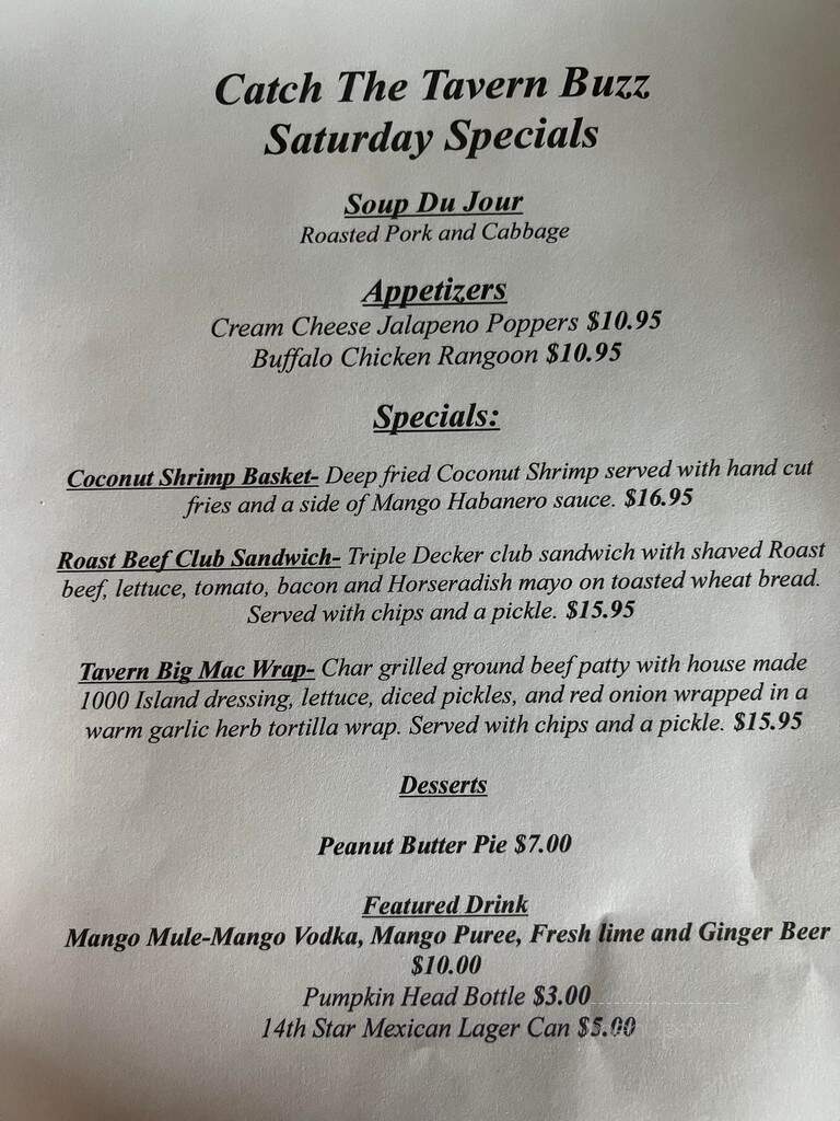 Lo's Tavern - Newport, VT menu_pic