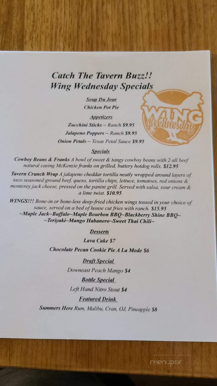Lo's Tavern - Newport, VT menu_pic