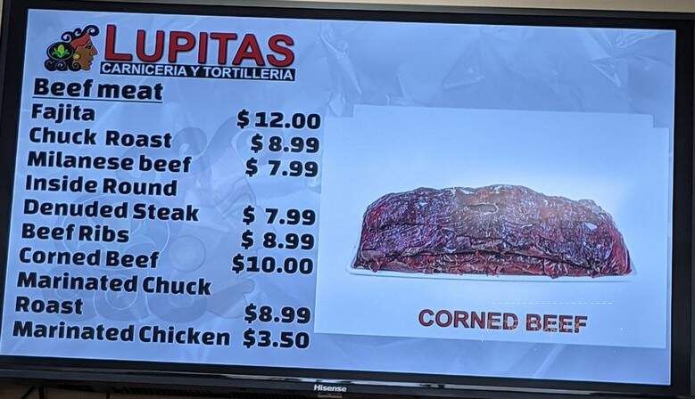 Lupitas Carniceria y Tortilleria #2 - Charlotte, NC menu_pic