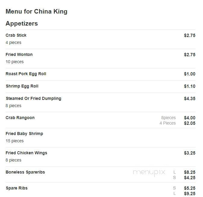 China King - Perry, GA menu_pic