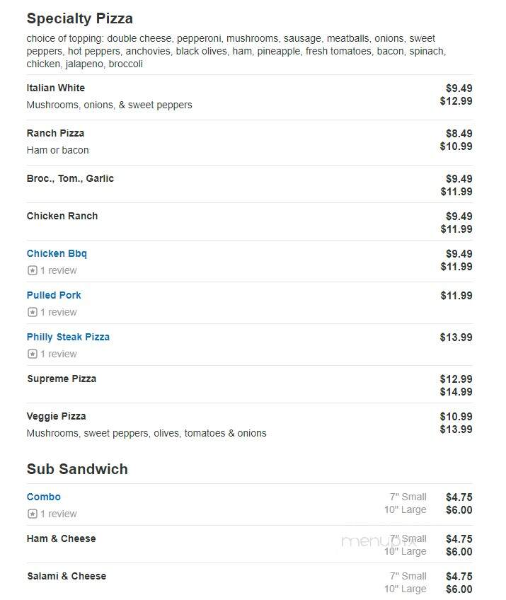 Mama Mia's Pizzeria - Erie, PA menu_pic