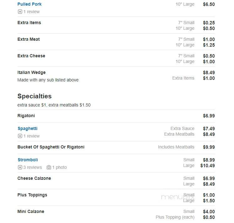 Mama Mia's Pizzeria - Erie, PA menu_pic