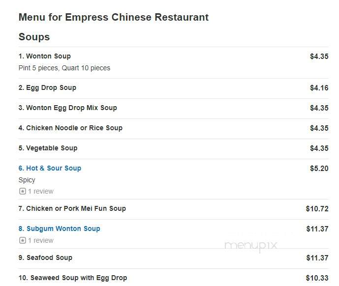 Empress Chinese Restaurant - Linwood, NJ